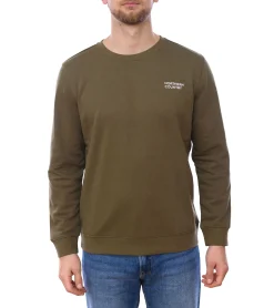 Pullover & Sweater*NORTHERN COUNTRY Herren Pullover mit Markenprint Baumwoll-Sweater Langarm-Shirt 00009468 in Schwarz, Blau, Grün oder Rot