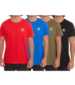 T-Shirts & Tank Tops*NORTHERN COUNTRY Herren T-Shirt modisches Baumwoll-Shirt mit Logo-Print 00009471 , Grün, Schwarz oder Rot Blau