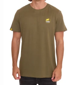 T-Shirts & Tank Tops*NORTHERN COUNTRY Herren T-Shirt modisches Baumwoll-Shirt mit Logo-Print 00009471 , Grün, Schwarz oder Rot Blau