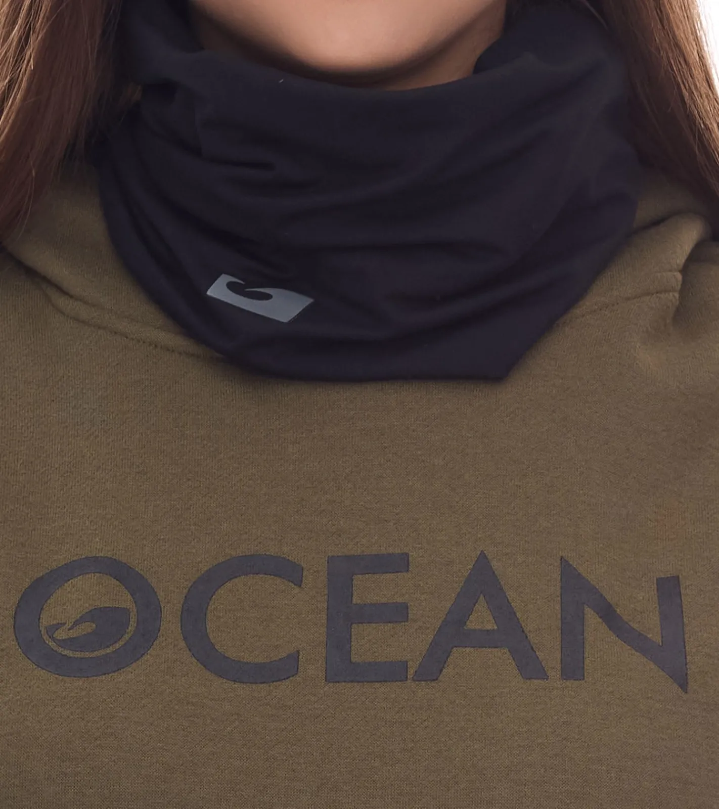 Sweater & Pullover*OCEAN SPORTSWEAR Damen 2-Teiliges Set bestehend aus Hoody und Loop-Schal Kapuzen-Pullover Baumwoll-Hoodie 42696662 Grün/Schwarz