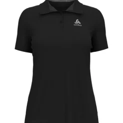 Tops & T-Shirts*odlo Damen T-Shirts F-Dry Polo T-Shirt Schwarz