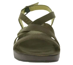 Zehentrenner & Sandalen*OluKai Nana Damen Echtleder-Sandalette Keilabsatz Sommer-Schuhe 20323-SASA Braun
