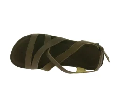 Zehentrenner & Sandalen*OluKai Nana Damen Echtleder-Sandalette Keilabsatz Sommer-Schuhe 20323-SASA Braun