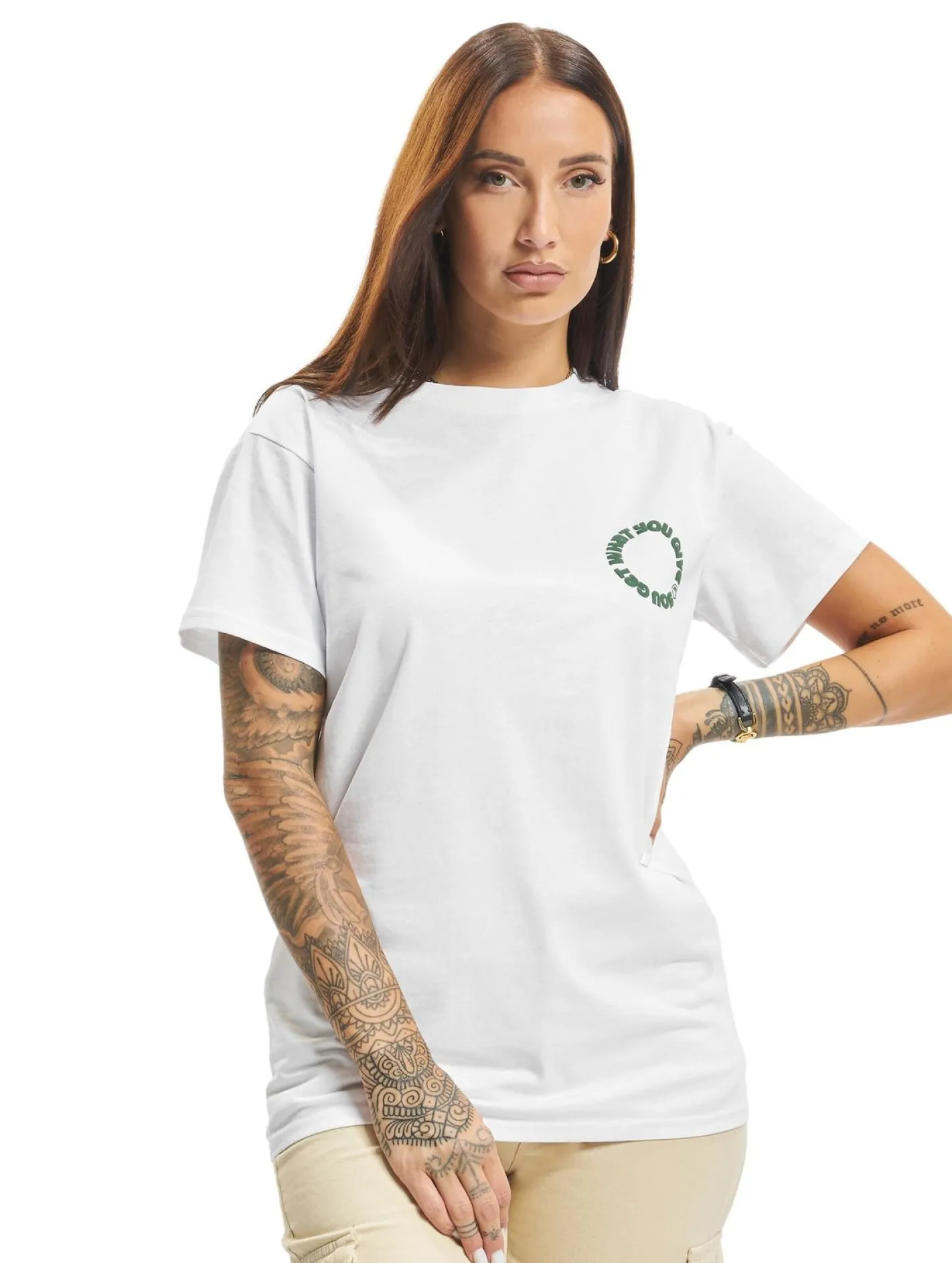 Tops & T-Shirts*On Vacation Damen Circle T-Shirt weiß