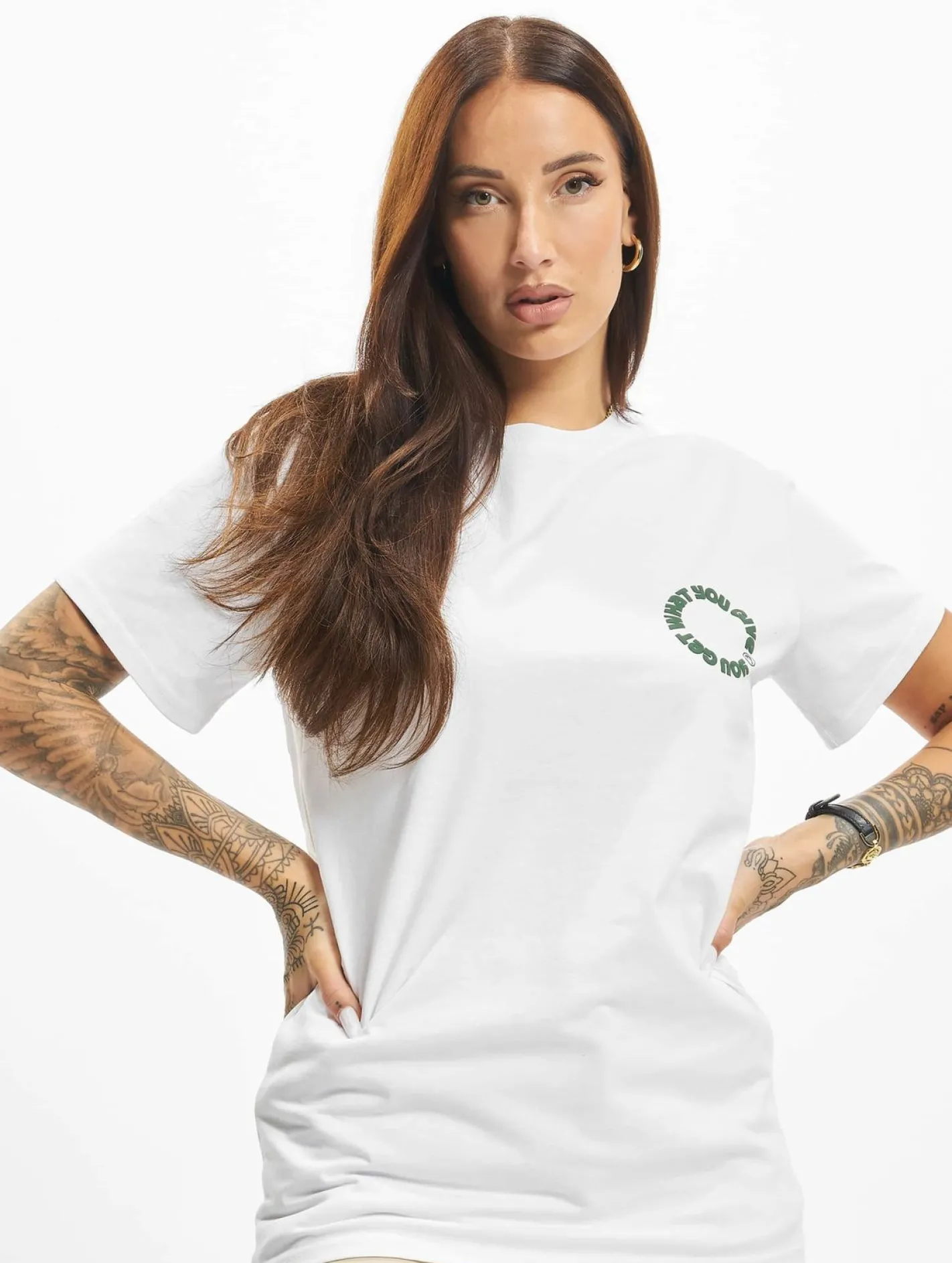 Tops & T-Shirts*On Vacation Damen Circle T-Shirt weiß