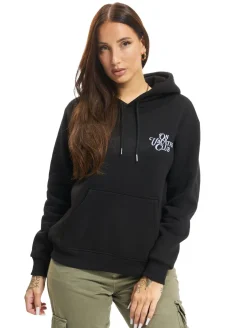 Sweater & Pullover*On Vacation Damen Kalligraphie Hoodie schwarz