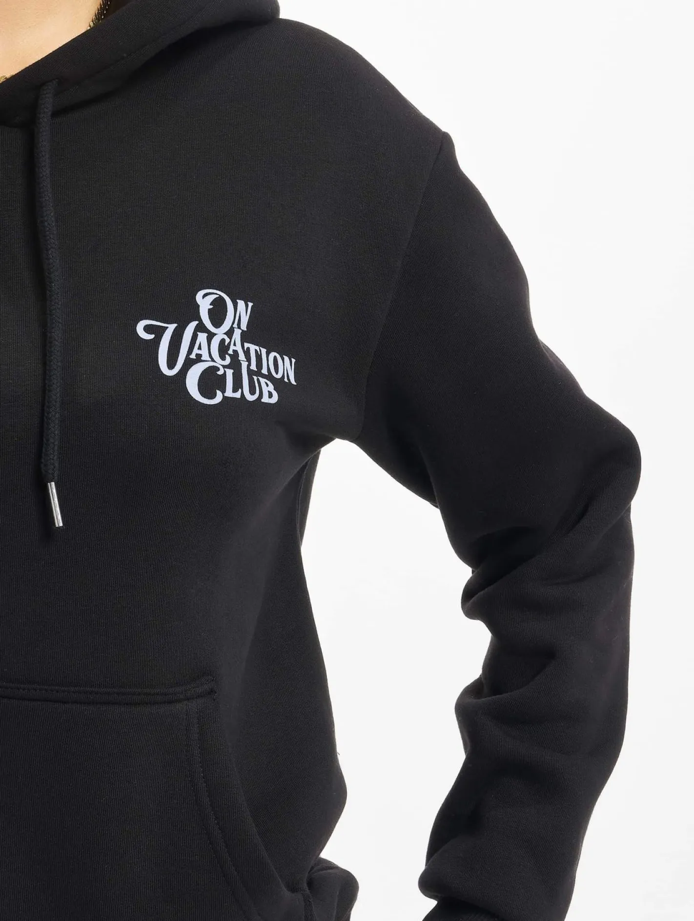Sweater & Pullover*On Vacation Damen Kalligraphie Hoodie schwarz