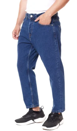 Jeans & Hosen*ONLY & SONS Avi Beam Cropped Herren Jeans Hose mit Retro-Waschung 22021420 Dunkelblau