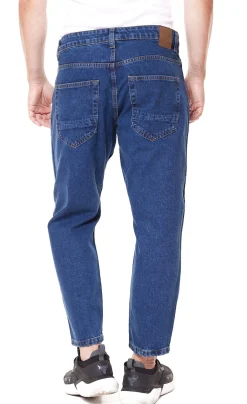 Jeans & Hosen*ONLY & SONS Avi Beam Cropped Herren Jeans Hose mit Retro-Waschung 22021420 Dunkelblau