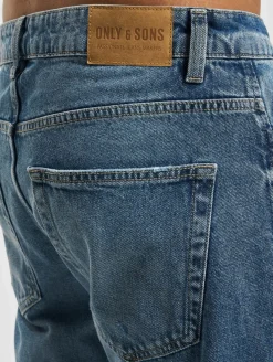 Jeans & Hosen*ONLY & SONS Avi Crop Slim Fit Schmal geschnittene Jeans blau