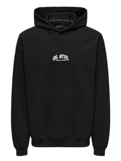 Pullover & Sweater*ONLY & SONS Berry Athl Rlx Hoodies schwarz