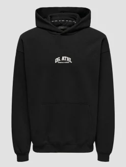 Pullover & Sweater*ONLY & SONS Berry Athl Rlx Hoodies schwarz