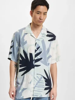 T-Shirts & Tank Tops*ONLY & SONS Bertil Reg Visc Linen AOP T-Shirts Bergfrühling