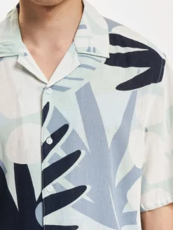 T-Shirts & Tank Tops*ONLY & SONS Bertil Reg Visc Linen AOP T-Shirts Bergfrühling