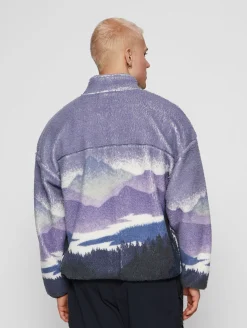 Pullover & Sweater*ONLY & SONS Blaze Aop Hoodies mit durchgehendem Reißverschluss Abenddämmerung