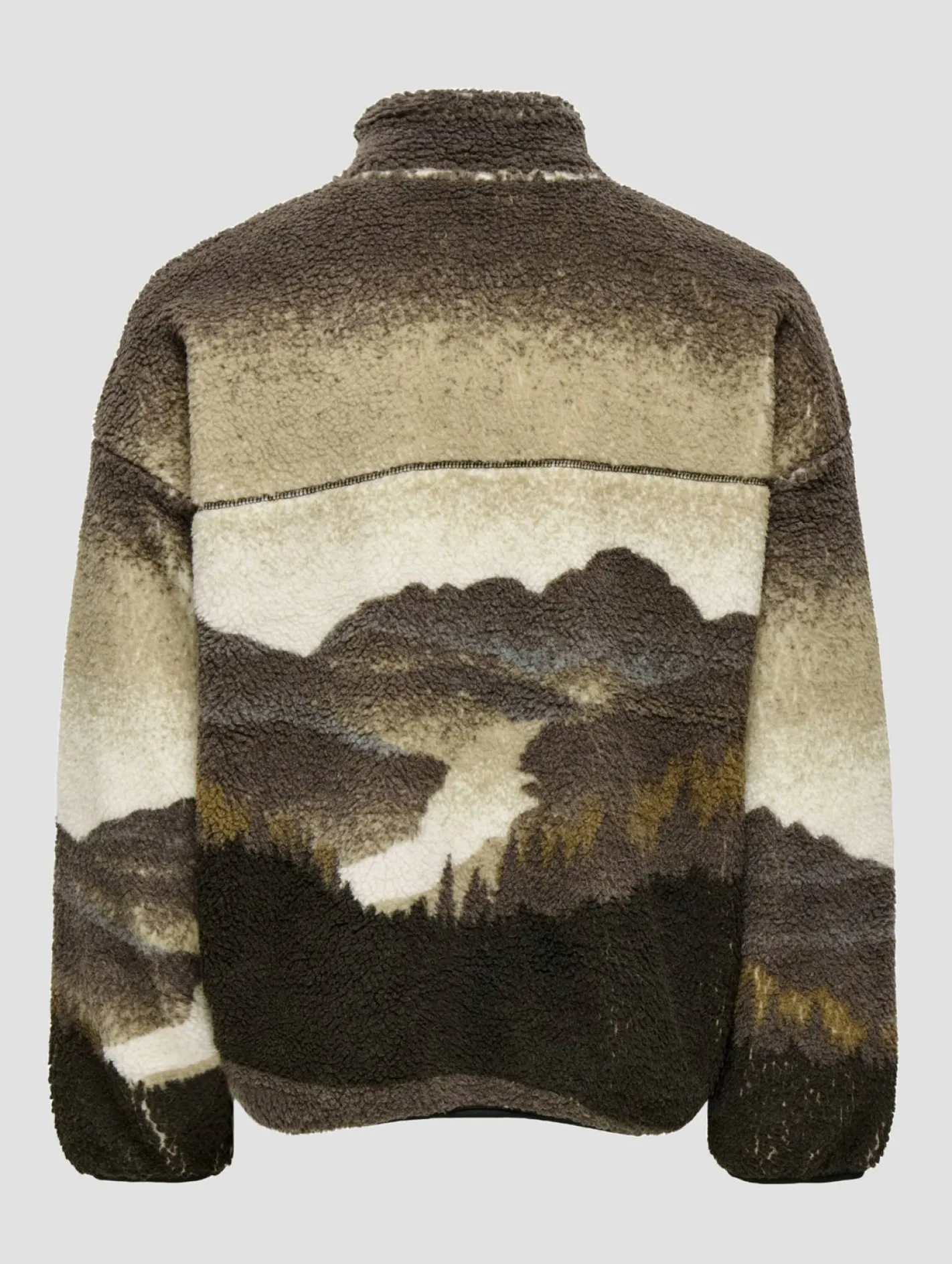 Pullover & Sweater*ONLY & SONS Blaze Aop Kapuzenpullover mit durchgehendem Reißverschluss in Aschenputtelbraun