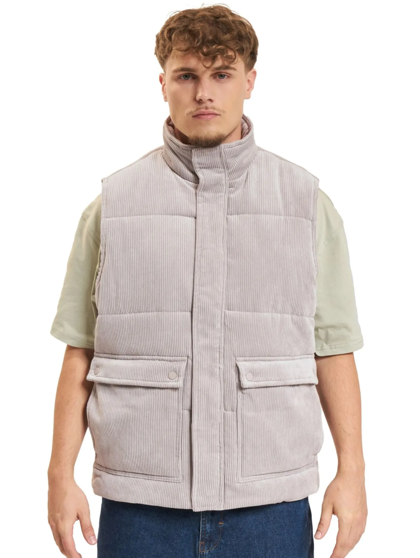 Jacken & Mäntel*ONLY & SONS Cash Courduroy Pufferjacken aschgrau