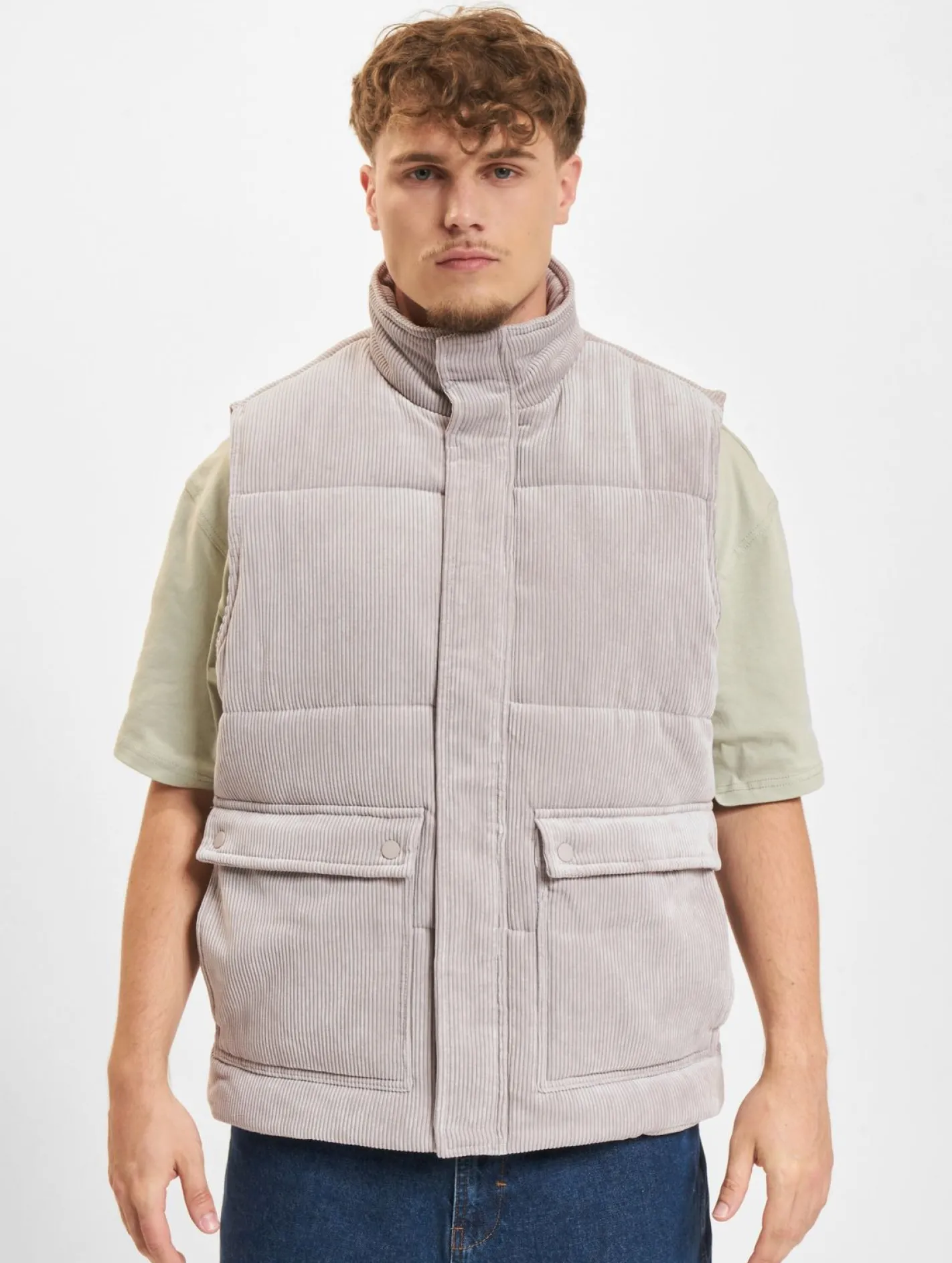 Jacken & Mäntel*ONLY & SONS Cash Courduroy Pufferjacken aschgrau