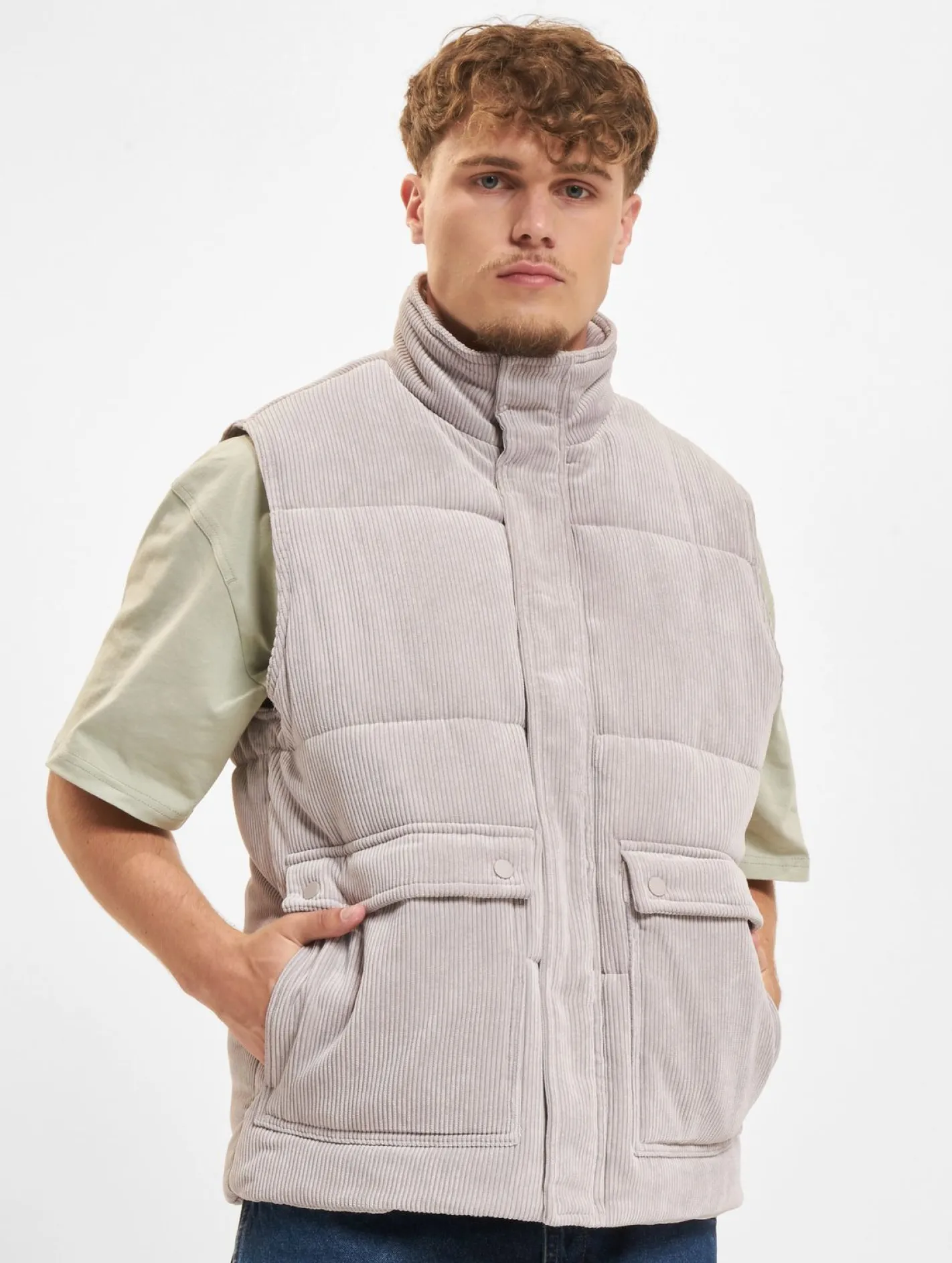 Jacken & Mäntel*ONLY & SONS Cash Courduroy Pufferjacken aschgrau