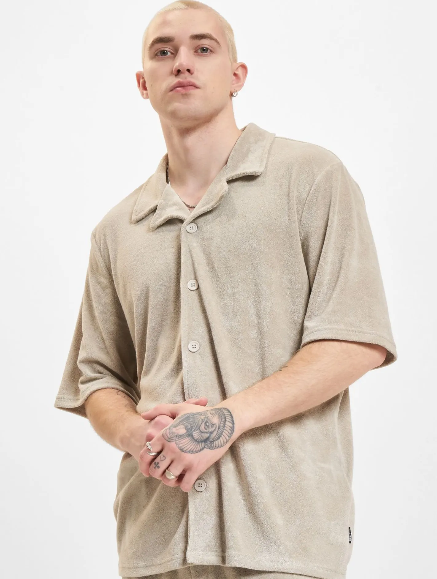 Hemden & Poloshirts*ONLY & SONS Deniz Terry Hemden mit silbernem Futter