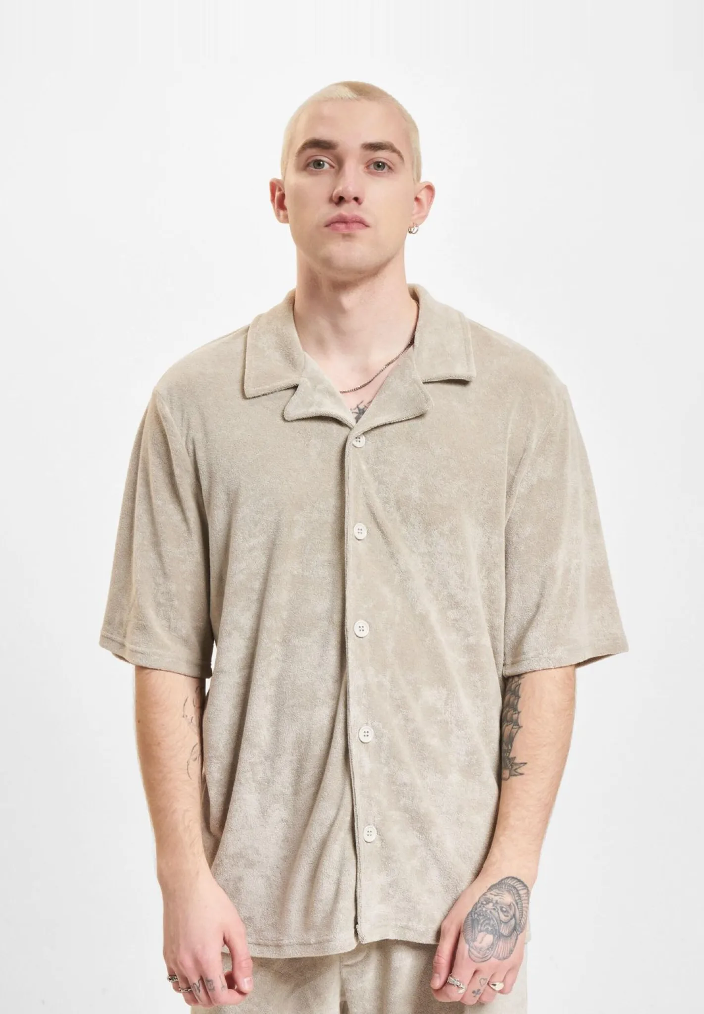 Hemden & Poloshirts*ONLY & SONS Deniz Terry Hemden mit silbernem Futter