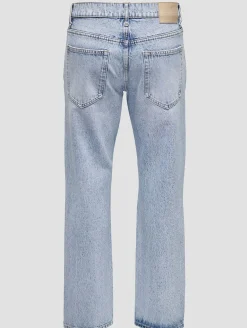 Jeans & Hosen*ONLY & SONS Edge 8785 Tai Straight Fit Jeans, hellblauer Denim