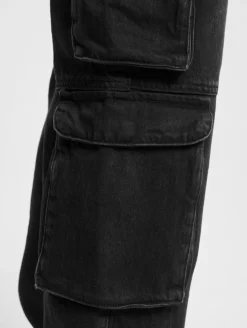 Jeans & Hosen*ONLY & SONS Edge Straight 4Pkt 0829 Cargohosen verwaschen schwarz