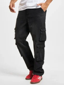 Jeans & Hosen*ONLY & SONS Edge Straight 4Pkt 0829 Cargohosen verwaschen schwarz