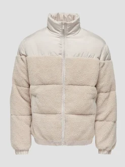 Jacken & Mäntel*ONLY & SONS Eli Sherpa Mix Pufferjacken mit silbernem Futter