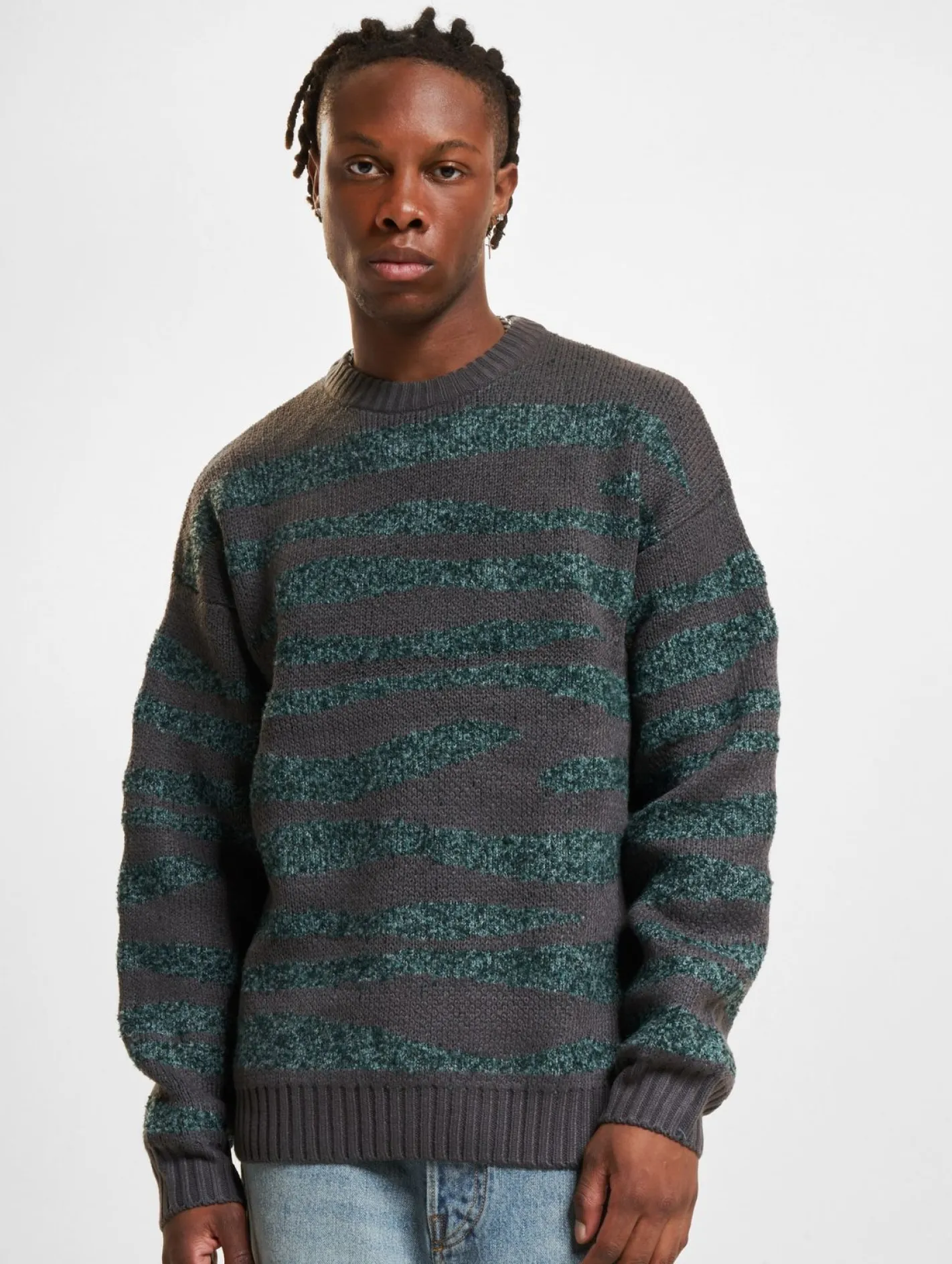 Pullover & Sweater*ONLY & SONS Lincoln Ds 3 Bouclé-Strickpullover mit Rundhalsausschnitt, Magnet