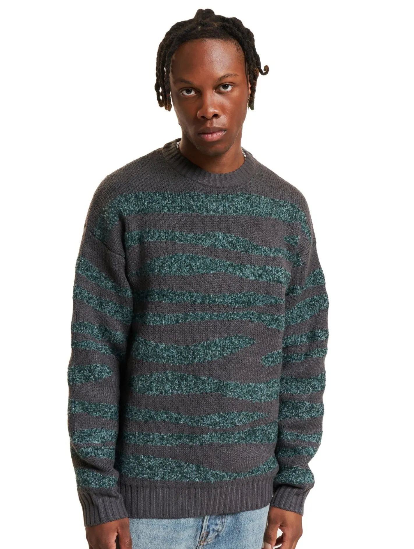 Pullover & Sweater*ONLY & SONS Lincoln Ds 3 Bouclé-Strickpullover mit Rundhalsausschnitt, Magnet