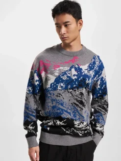 Pullover & Sweater*ONLY & SONS Maxin 12 Lässiges Strick-Sweatshirt mit Rundhalsausschnitt, Dunkelgrau-Melange