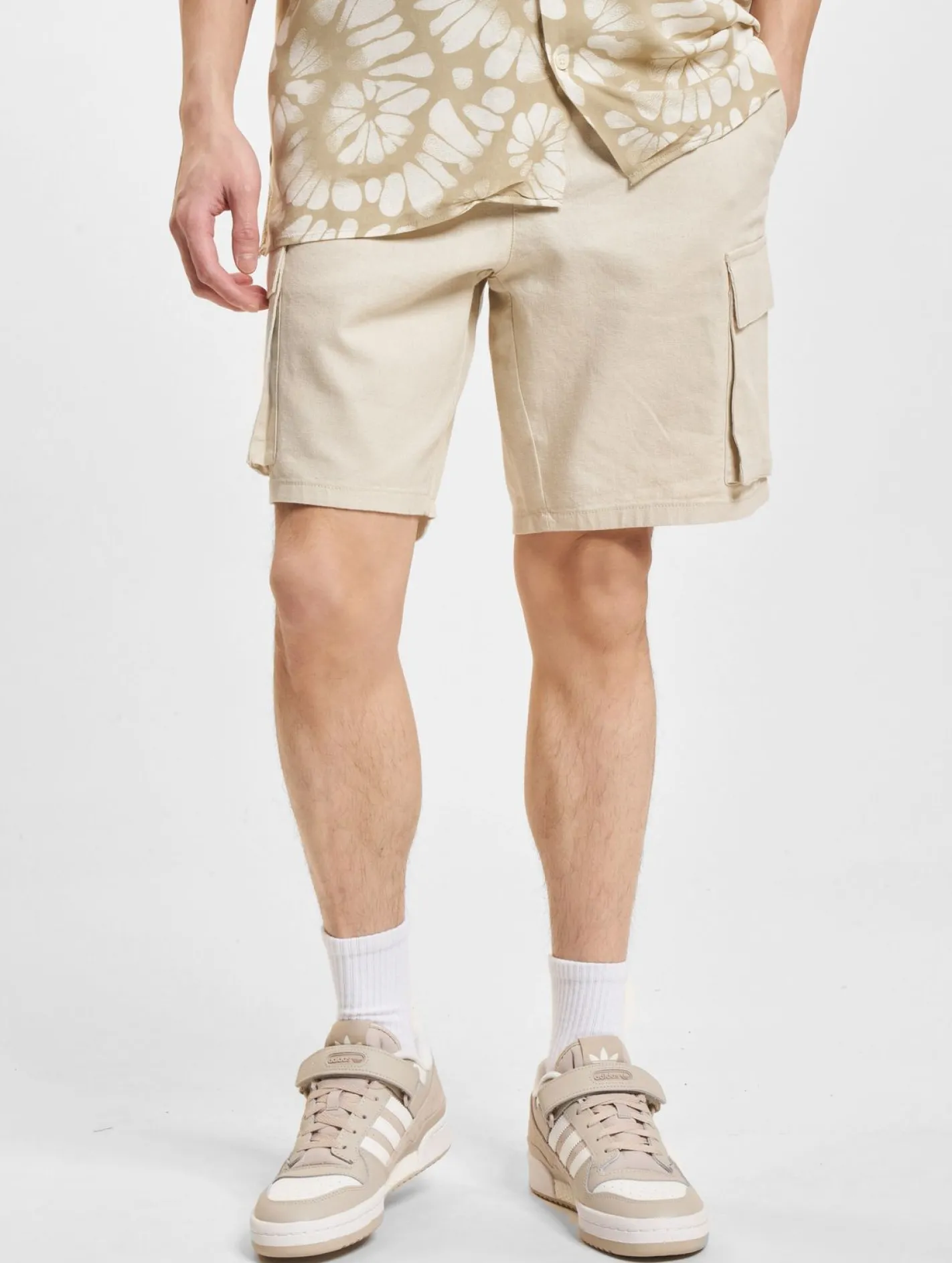 Shorts & Bermudas*ONLY & SONS Sinus Cargo 0007 Cot Lin Übergangsjacken Silver Lining