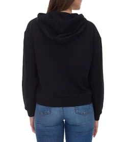 Sweater & Pullover*ONLY Play Damen Crop-Hoodie Kapuzen-Pullover kurzer Sweat-Shirt Basic-Pullover 15245850 Schwarz
