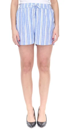 Shorts & Bermudas*ONLY Toni Shorts Damen Sommer-Hose kurze Baumwoll-Shorts im Streifen-Design 2365 8134 Blau/Weiß