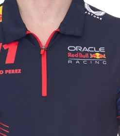 Jogginghosen & Fitnessmode|Hemden & Poloshirts*Oracle Red Bull Racing F1 Sergio Perez Herren Polo-Hemd mit Grafikdruck auf Front- und Rückseite Polo-Shirt TM3182 Navy