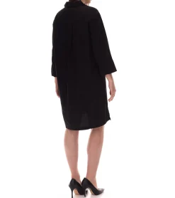 Kleider|Poloshirts & Blusen*OTTO Damen Sommer-Kleid stylische Alltags-Bluse 3/4-Arm 43435241 Schwarz