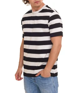 T-Shirts & Tank Tops*OTTO products Herren gestreiftes T-Shirt nachhaltiges Sommer-Shirt aus Bio-Baumwolle 73316559 Grau/Schwarz