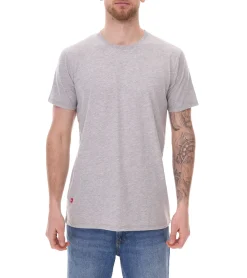 T-Shirts & Tank Tops*Outfitter Mit Herz und Rasen T-Shirt schlichtes Herren Baumwoll-Shirt Sommer-Shirt Sport H100165 Grau-melliert