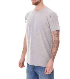 T-Shirts & Tank Tops*Outfitter Mit Herz und Rasen T-Shirt schlichtes Herren Baumwoll-Shirt Sommer-Shirt Sport H100165 Grau-melliert