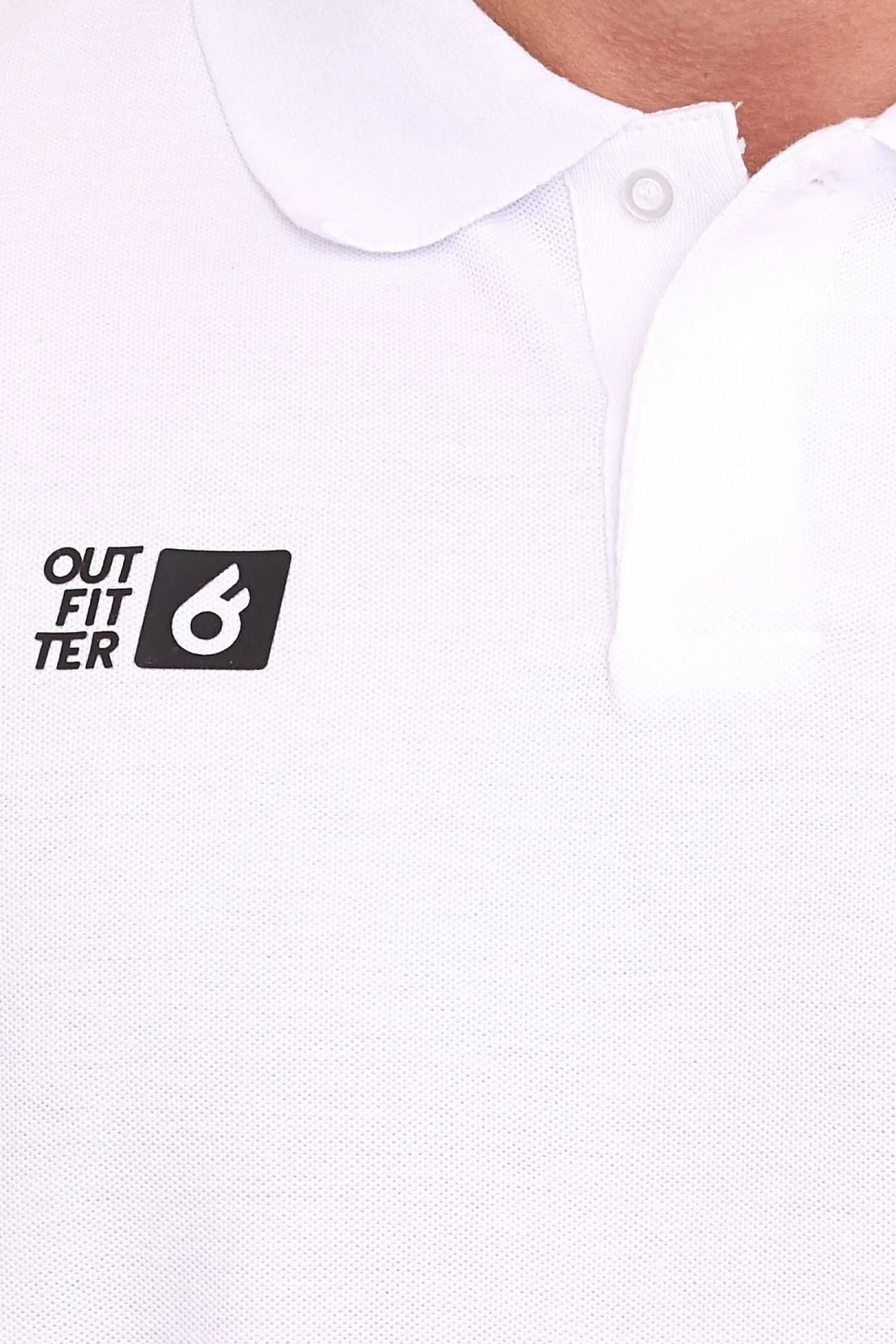 Hemden & Poloshirts*Outfitter OCEAN FABRICS Herren Polo-Hemd angenehmes Sommer-Shirt 1049-OTW-10 Weiß