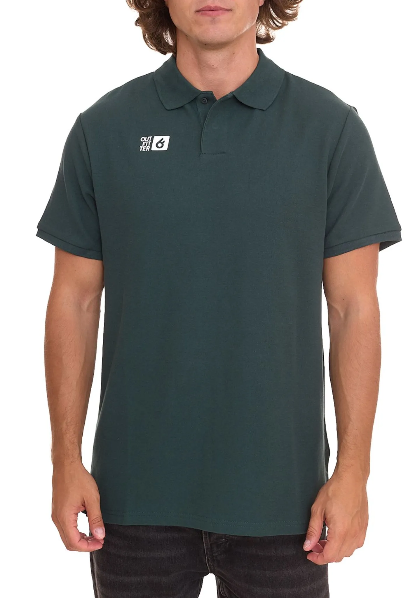 Hemden & Poloshirts*Outfitter OCEAN FABRICS Herren Polo-Hemd angenehmes Sommer-Shirt 1049-OTW-24 Grün