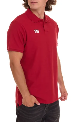 Hemden & Poloshirts*Outfitter OCEAN FABRICS Herren Polo-Hemd angenehmes Sommer-Shirt 1049-OTW-36 Rot