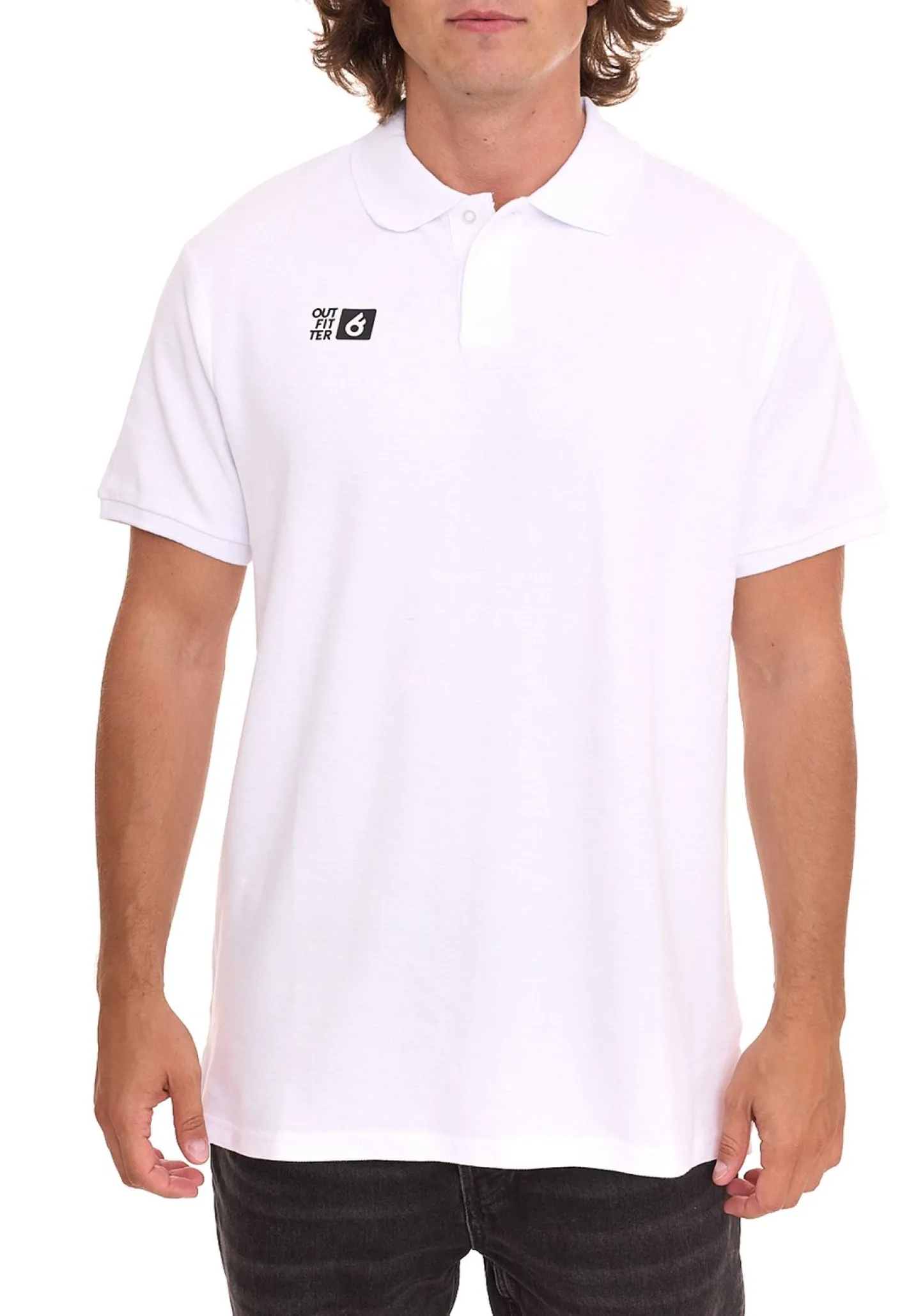 Hemden & Poloshirts*Outfitter OCEAN FABRICS Herren Polo-Hemd angenehmes Polo-Shirt Sommer-Shirt 1049 Weiß, Rot, Schwarz, Grün oder Dunkelblau