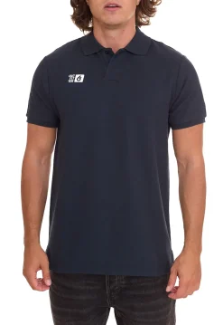 Hemden & Poloshirts*Outfitter OCEAN FABRICS Herren Polo-Hemd angenehmes Sommer-Shirt 1049-OTW-42 Dunkelblau