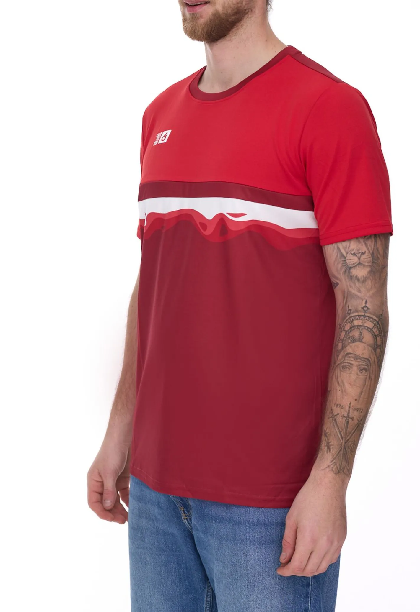 T-Shirts & Tank Tops|Sportoberbekleidung*Outfitter OCEAN FABRICS TAHI Herren nachhaltiges Training-Shirt mit Mesh-Einsätzen Fitness-Shirt Kurzarm-Shirt OUT-M-1021-OTW Rot, Blau, Schwarz, Grün oder Weiß