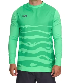 Sportoberbekleidung|Ballsport*Outfitter OCEAN FABRICS Tahi Herren Torwart-Trikot Feuchtigkeitsregulierend und Schnelltrocknend Langarm-Shirt Fußball Longsleeve OUT-M-1033-OTW-25 Grün