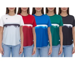 Sportoberbekleidung|Tops & T-Shirts*Outfitter OCEAN FABRICS TAHI Damen nachhaltiges Training-Shirt mit Mesh-Einsätzen Fitness-Shirt Kurzarm-Shirt OUT-W-1021-OTW in Grün, Blau, Rot, Schwarz oder Hellblau/Weiß