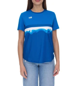 Sportoberbekleidung|Tops & T-Shirts*Outfitter OCEAN FABRICS TAHI Damen nachhaltiges Training-Shirt mit Mesh-Einsätzen Fitness-Shirt Kurzarm-Shirt OUT-W-1021-OTW in Grün, Blau, Rot, Schwarz oder Hellblau/Weiß