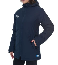 Mäntel & Jacken*Outfitter OCEAN FABRICS TAHI Damen nachhaltige Winter-Jacke mit verstellbarer Kapuze Herbst-Jacke OUT-W-1035-OTW-42 Dunkelblau